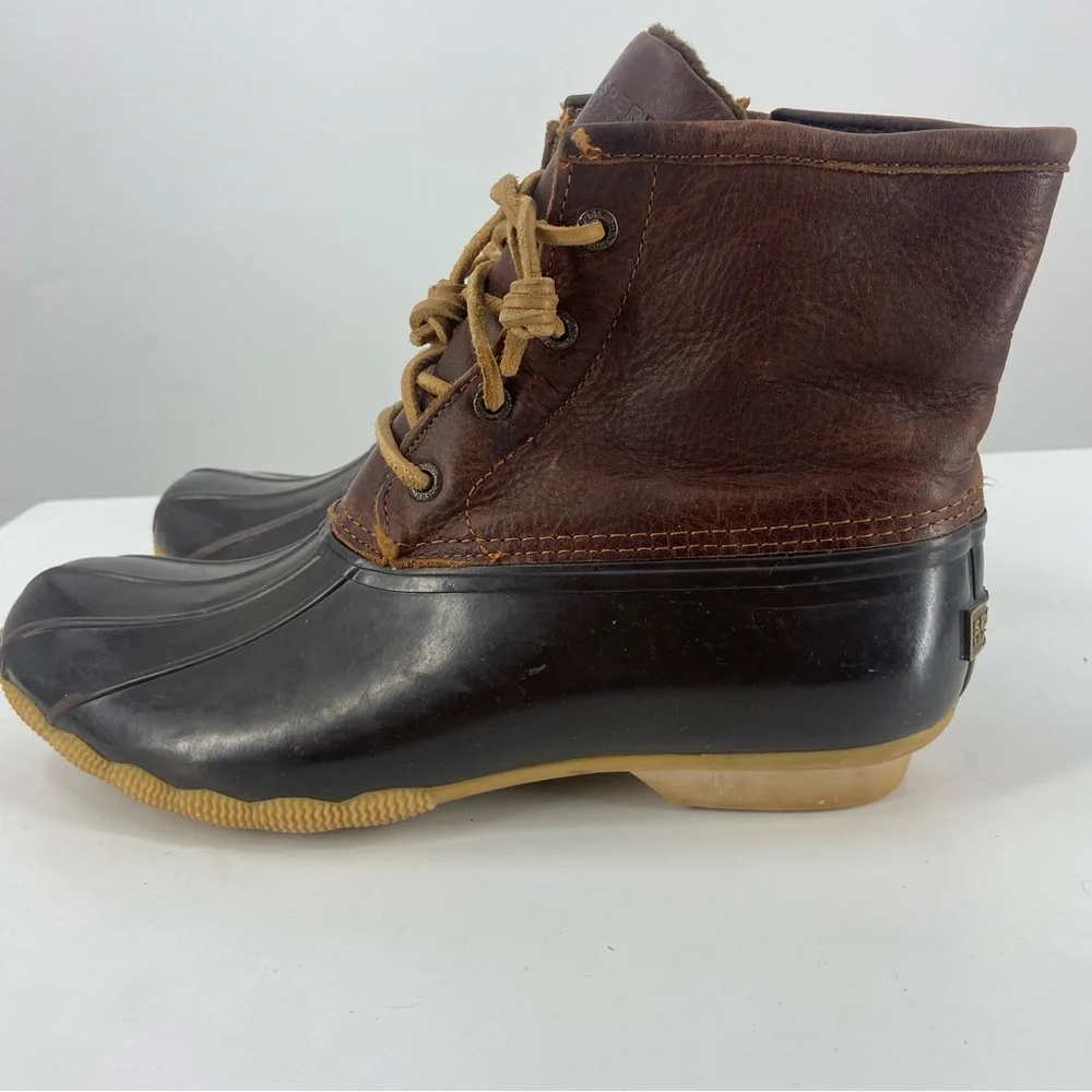 SPERRY Top Sider Waterproof Women's Saltwater Core Duck Booties 9.5 STS91176